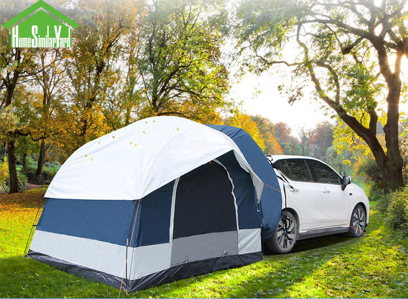 Cheap Goat Tents Outdoor Camping 210D Oxford Tents Car Trail Rear Trunk Tent Hiking 4Person Sunshade Waterproof Tent Road Trip for Vehicle Awning   